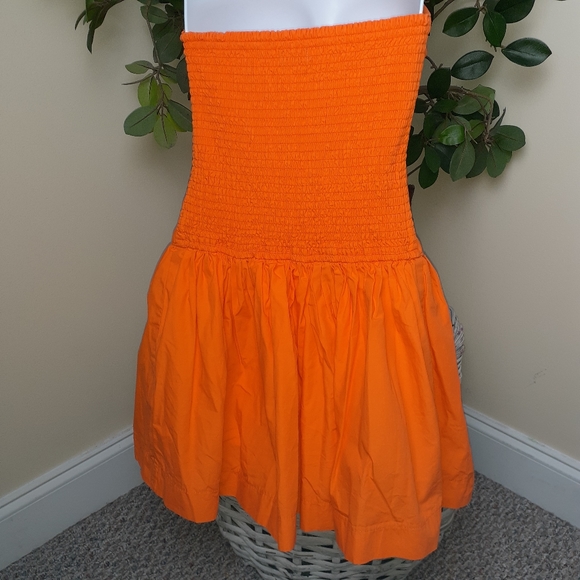 2/$20 Hollister Strapless Dress Orange in Medium - Picture 13 of 13